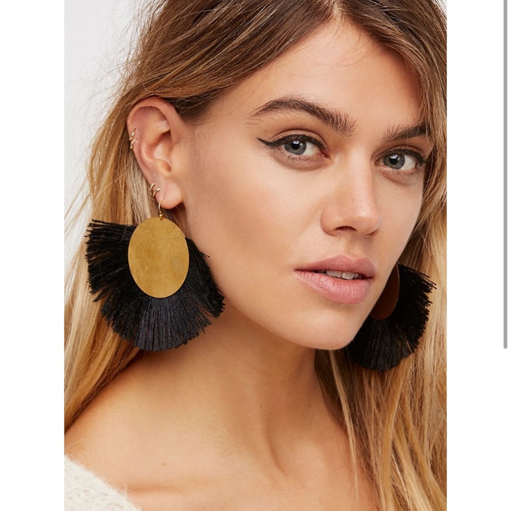 Free people Boulder falls tassel hoop earring